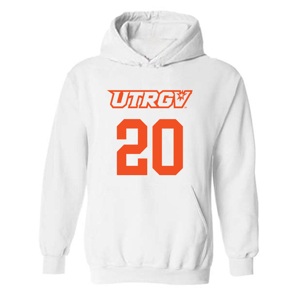 UTRGV - NCAA Men's Basketball : Josiah Hill - Sports Shersey Hooded Sweatshirt-0