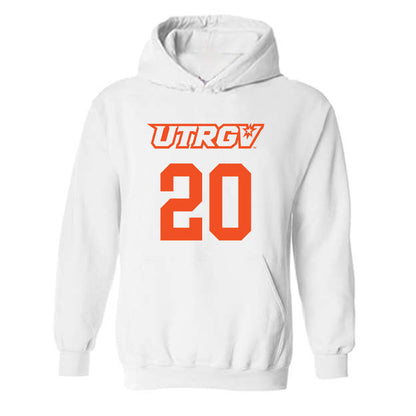 UTRGV - NCAA Men's Basketball : Josiah Hill - Sports Shersey Hooded Sweatshirt-0