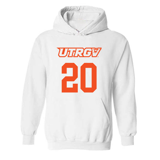 UTRGV - NCAA Men's Basketball : Josiah Hill - Sports Shersey Hooded Sweatshirt-0