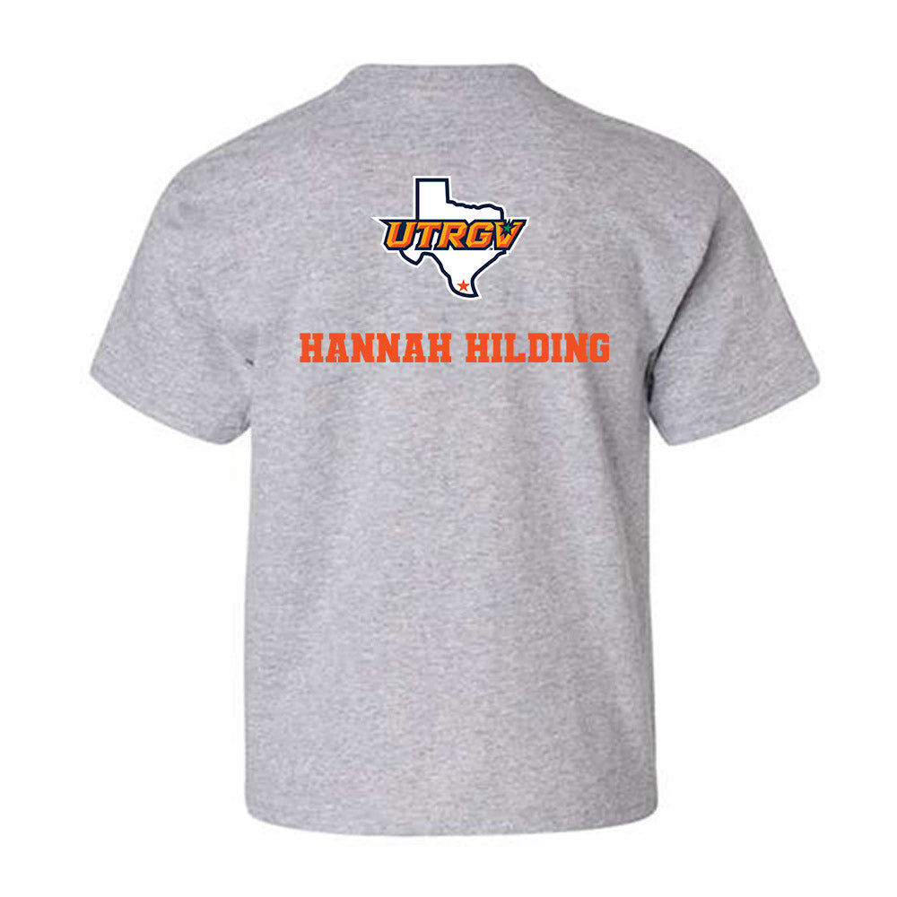 UTRGV - NCAA Women's Track & Field : Hannah Hilding - Sports Shersey Youth T-Shirt-1