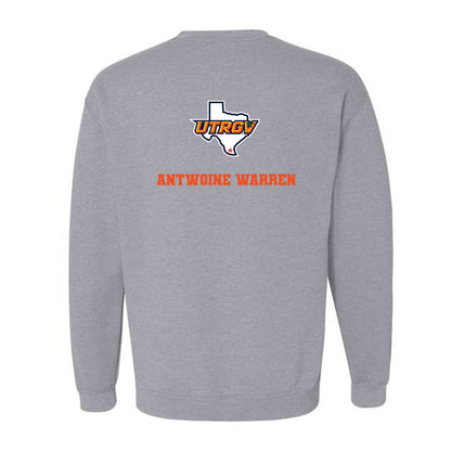 UTRGV - NCAA Men's Track & Field : Antwoine Warren - Sports Shersey Crewneck Sweatshirt-1