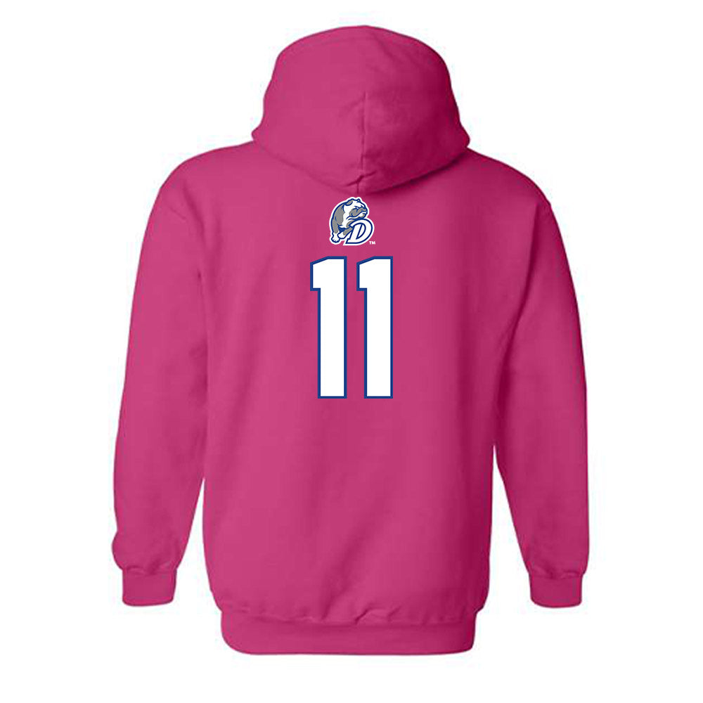 Drake - NCAA Women's Basketball : Peyton McCabe - Classic Shersey Hooded Sweatshirt-1