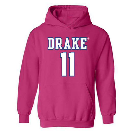 Drake - NCAA Women's Basketball : Peyton McCabe - Classic Shersey Hooded Sweatshirt-0