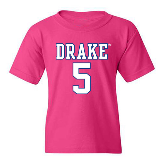Drake - NCAA Women's Basketball : Mya Crawford - Classic Shersey Youth T-Shirt-0