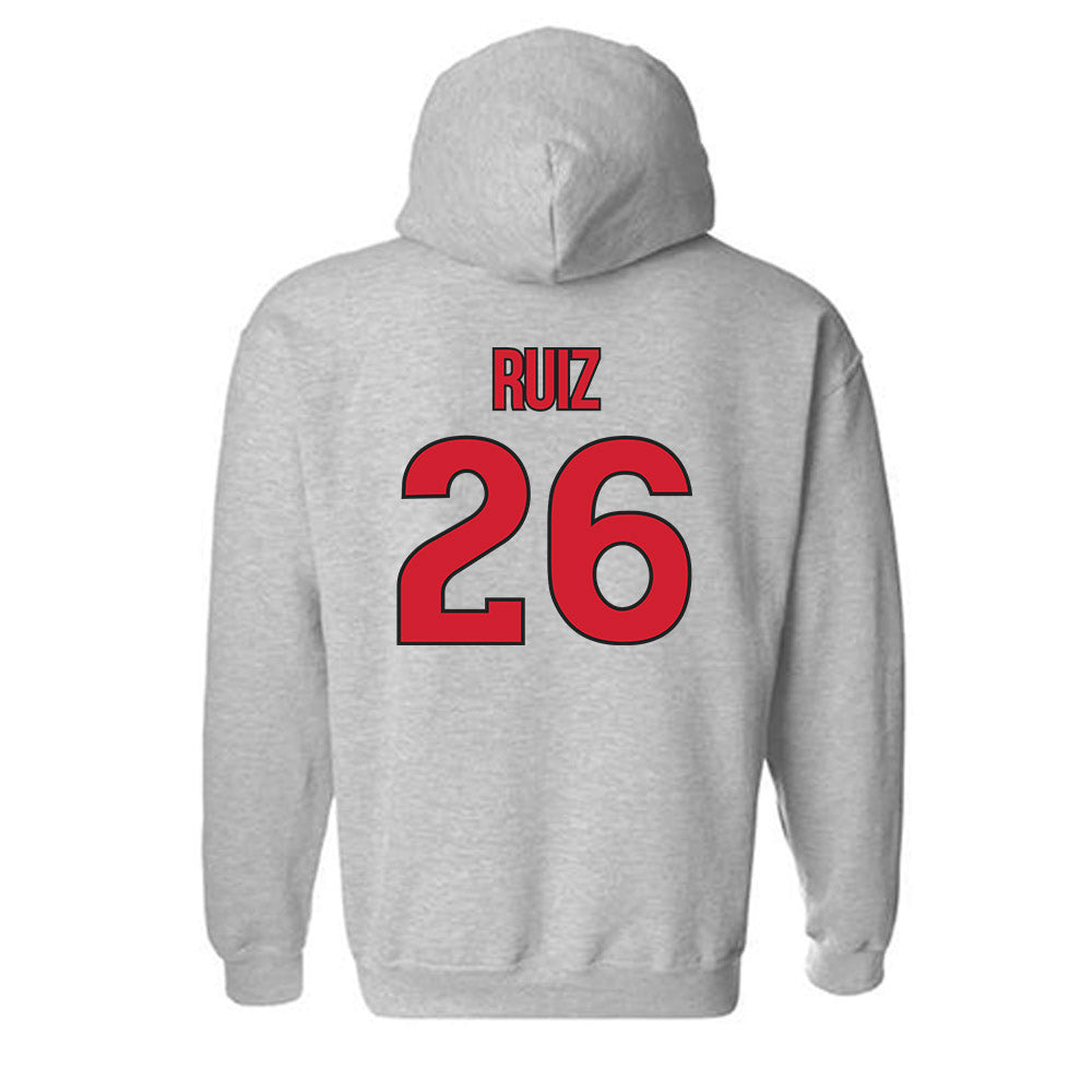 Rutgers - NCAA Men's Soccer : Erick Ruiz - Sport Shersey Hooded Sweatshirt-1