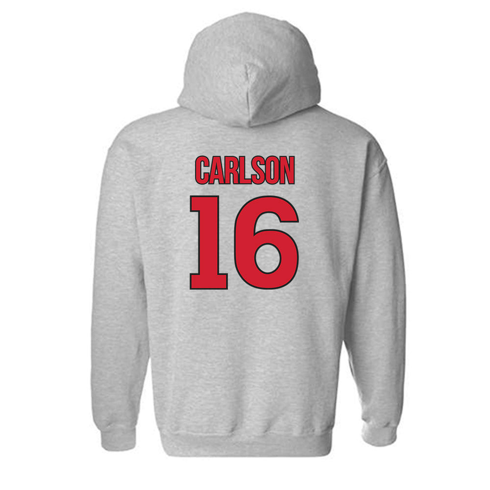 Rutgers - NCAA Men's Soccer : Dylan Carlson - Sport Shersey Hooded Sweatshirt-1