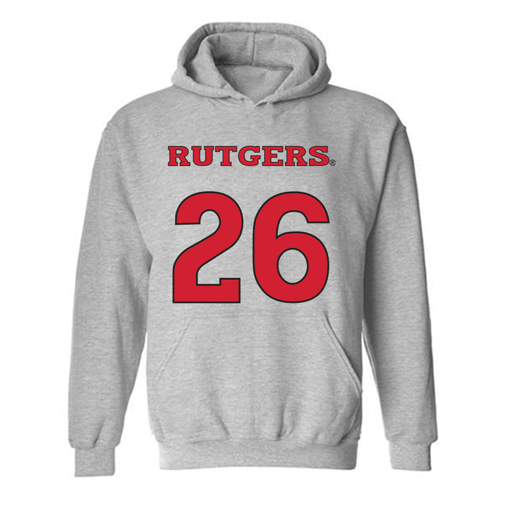 Rutgers - NCAA Men's Soccer : Erick Ruiz - Sport Shersey Hooded Sweatshirt-0