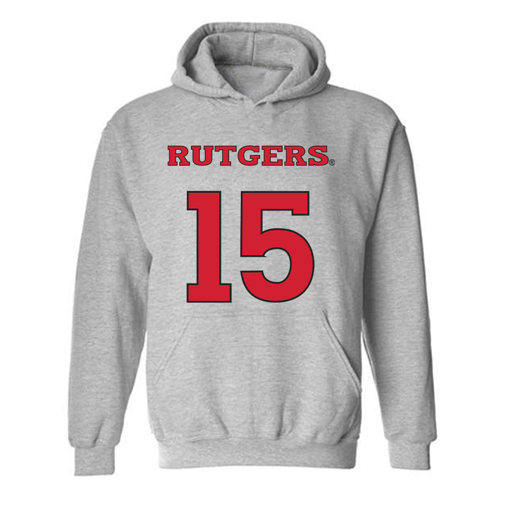 Rutgers - NCAA Men's Soccer : Simon Gorczowski - Sport Shersey Hooded Sweatshirt-0