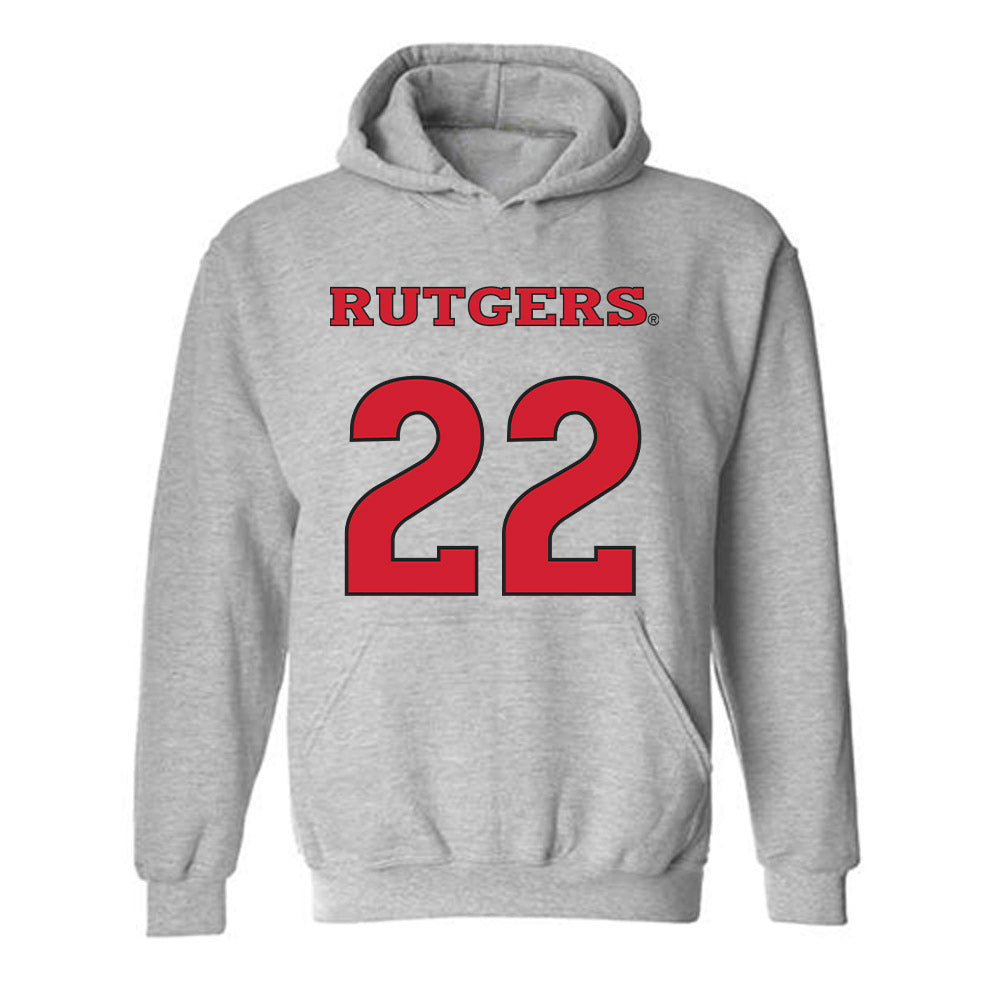 Rutgers - NCAA Men's Soccer : Francesco Diponzio - Sport Shersey Hooded Sweatshirt-0
