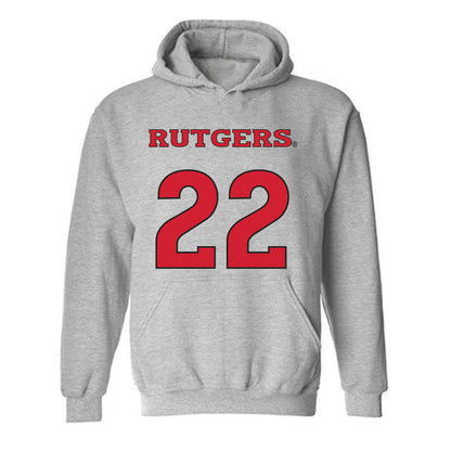 Rutgers - NCAA Men's Soccer : Francesco Diponzio - Sport Shersey Hooded Sweatshirt-0