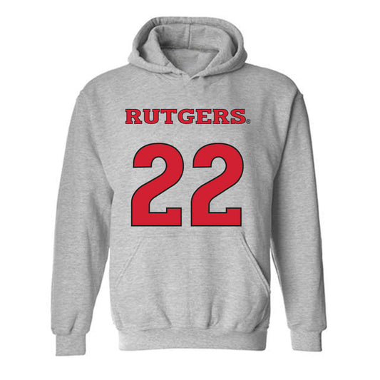 Rutgers - NCAA Men's Soccer : Francesco Diponzio - Sport Shersey Hooded Sweatshirt-0