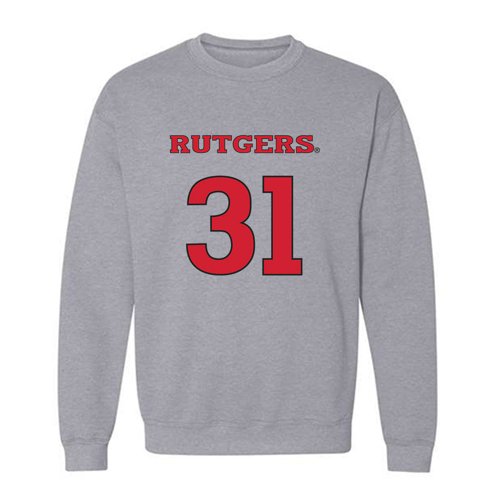 Rutgers - NCAA Men's Soccer : Logan Brown - Sport Shersey Crewneck Sweatshirt-0