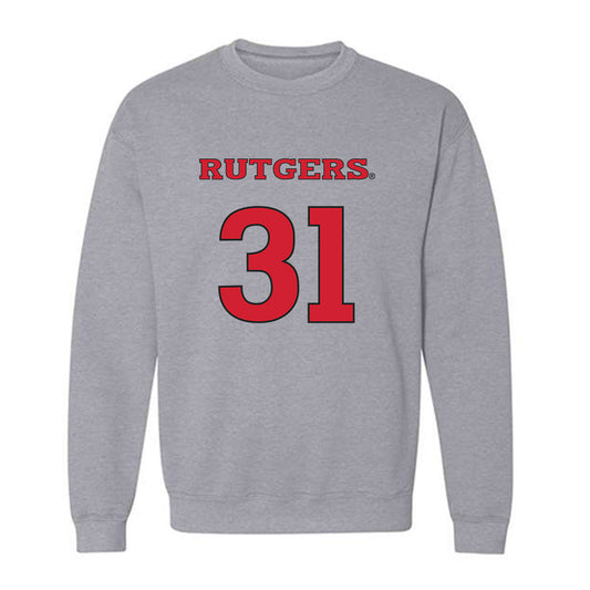 Rutgers - NCAA Men's Soccer : Logan Brown - Sport Shersey Crewneck Sweatshirt-0