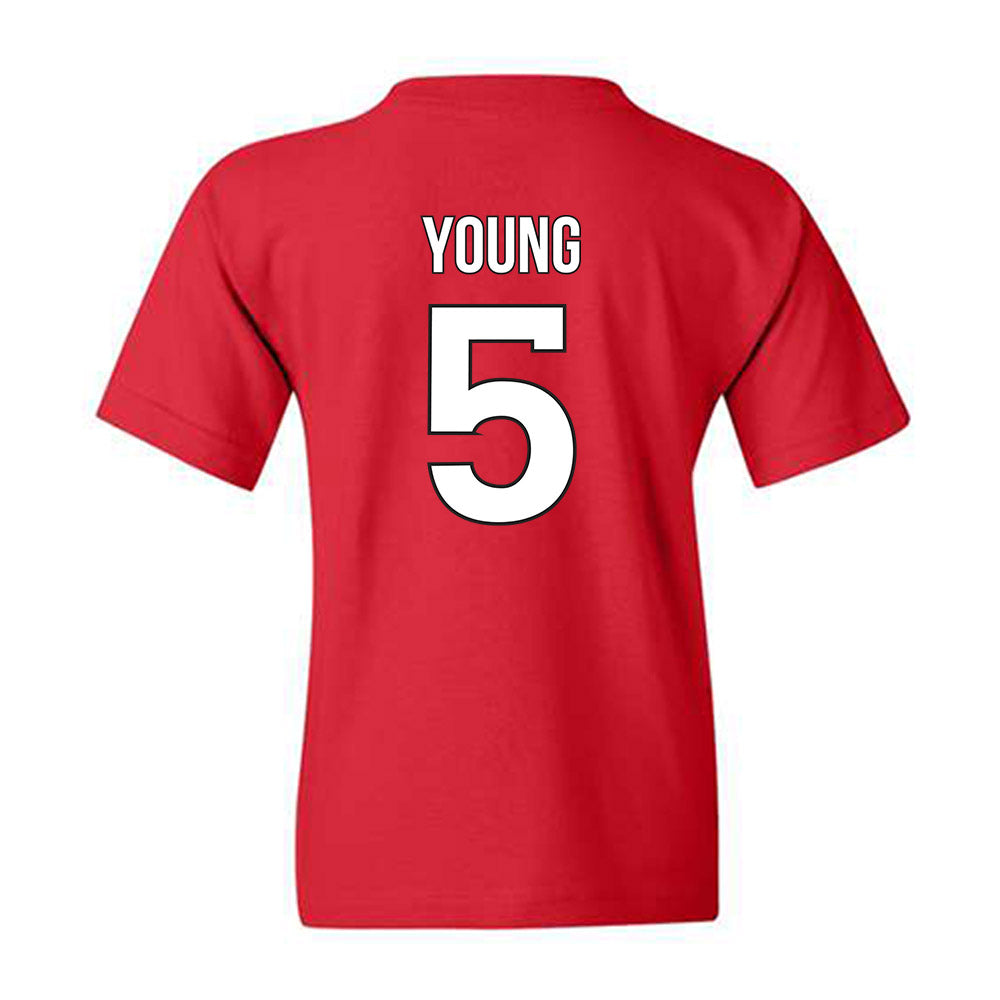 Rutgers - NCAA Women's Basketball : Deja Young - Classic Shersey Youth T-Shirt-1