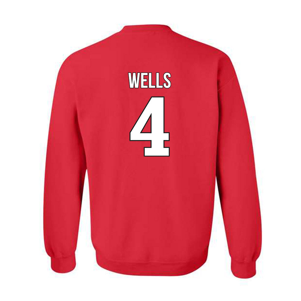 Rutgers - NCAA Baseball : Trey Wells - Classic Shersey Crewneck Sweatshirt-1