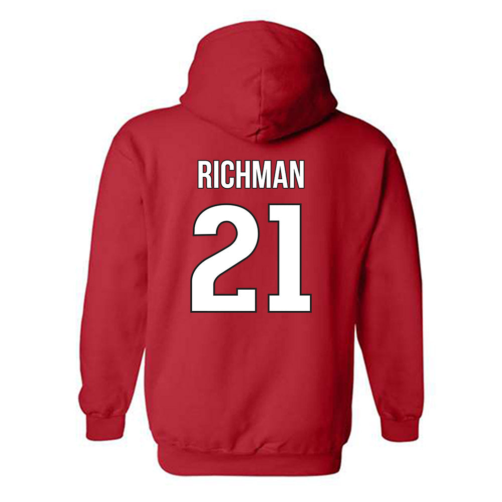 Rutgers - NCAA Men's Lacrosse : Duke Richman - Classic Shersey Hooded Sweatshirt-1