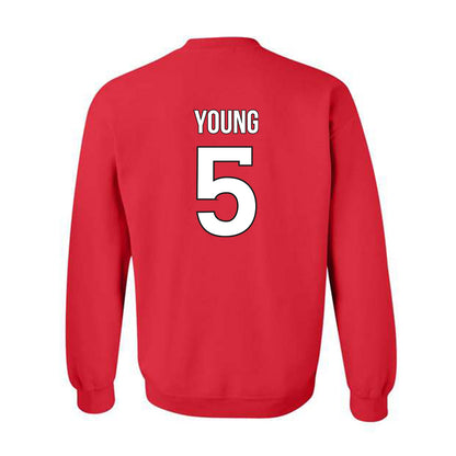 Rutgers - NCAA Women's Basketball : Deja Young - Classic Shersey Crewneck Sweatshirt-1