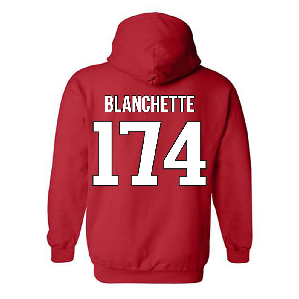 Rutgers - NCAA Wrestling : Nate Blanchette - Classic Shersey Hooded Sweatshirt-1