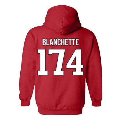 Rutgers - NCAA Wrestling : Nate Blanchette - Classic Shersey Hooded Sweatshirt-1