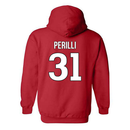 Rutgers - NCAA Baseball : Quinten Perilli - Classic Shersey Hooded Sweatshirt-1
