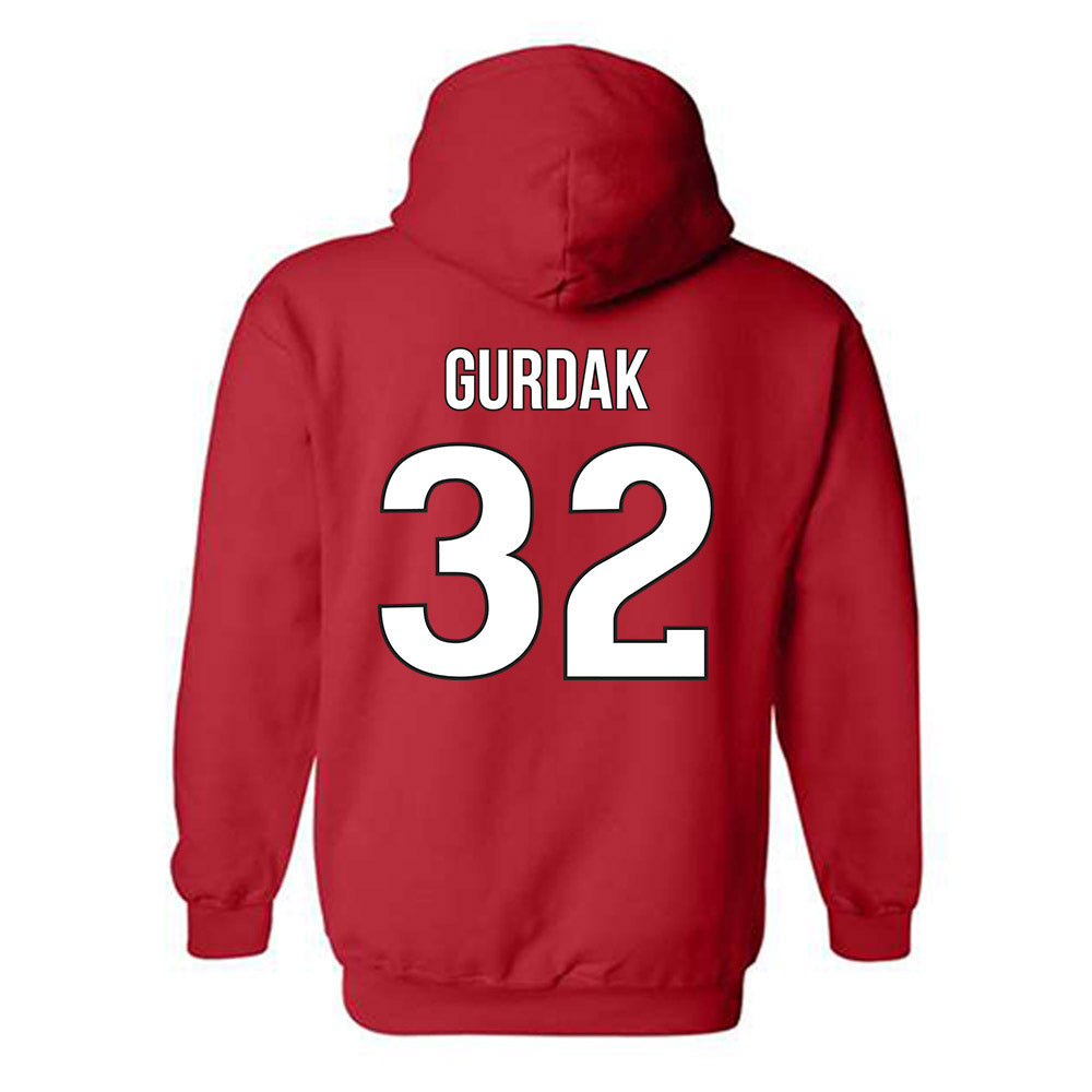 Rutgers - NCAA Men's Basketball : Christian Gurdak - Classic Shersey Hooded Sweatshirt-1