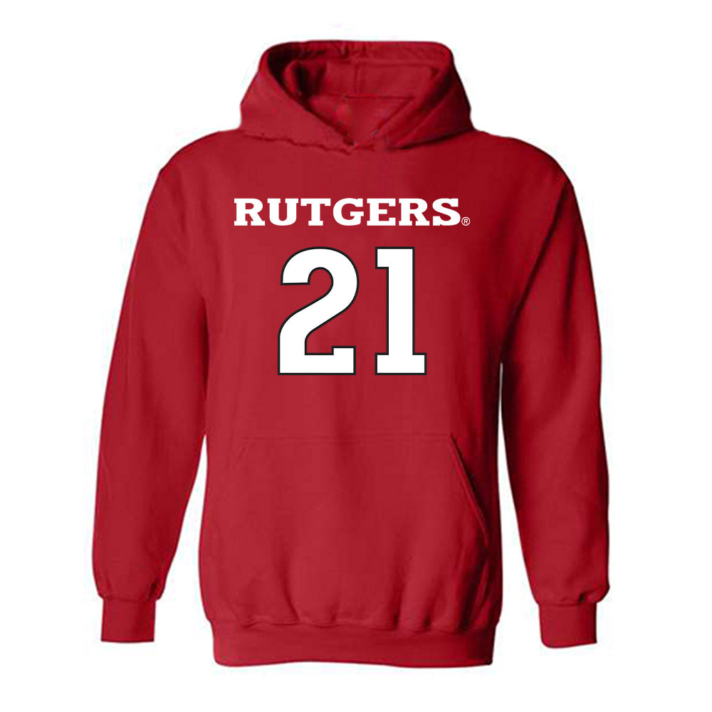 Rutgers - NCAA Women's Soccer : Sarah Martinez - Sport Shersey Hooded Sweatshirt-0