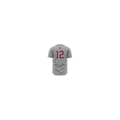 Mississippi State - NCAA Baseball : Chone James - Gray Pinstripes Jersey-1