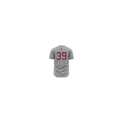 Mississippi State - NCAA Baseball : Patrick Spencer - Gray Pinstripes Jersey-1