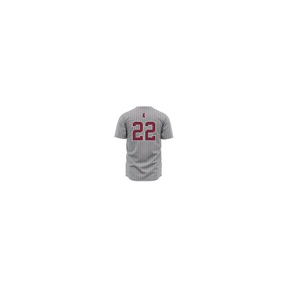 Mississippi State - NCAA Baseball : Nicholas Frontino - Gray Pinstripes Jersey-1