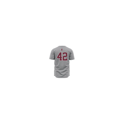 Mississippi State - NCAA Baseball : Jack Gleason - Gray Pinstripes Jersey-1