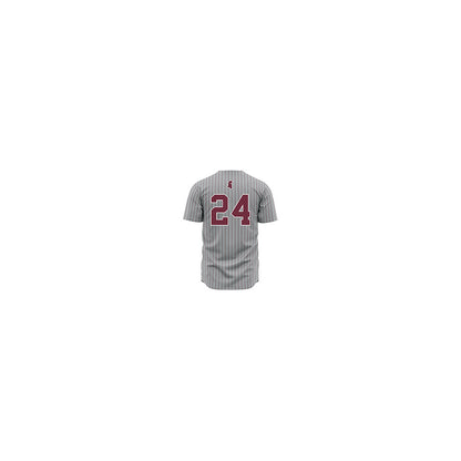 Mississippi State - NCAA Baseball : Jack Bauer - Gray Pinstripes Jersey-1