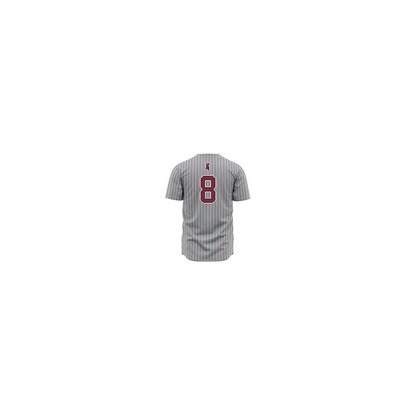 Mississippi State - NCAA Baseball : Charlie Foster - Gray Pinstripes Jersey-1