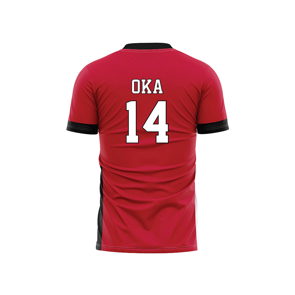 Utah - NCAA Women's Soccer : Julia Oka - Red Soccer Jersey-1