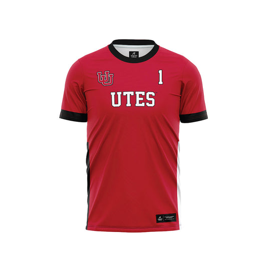Utah - NCAA Women's Soccer : Erin Gibbs - Red Soccer Jersey-0