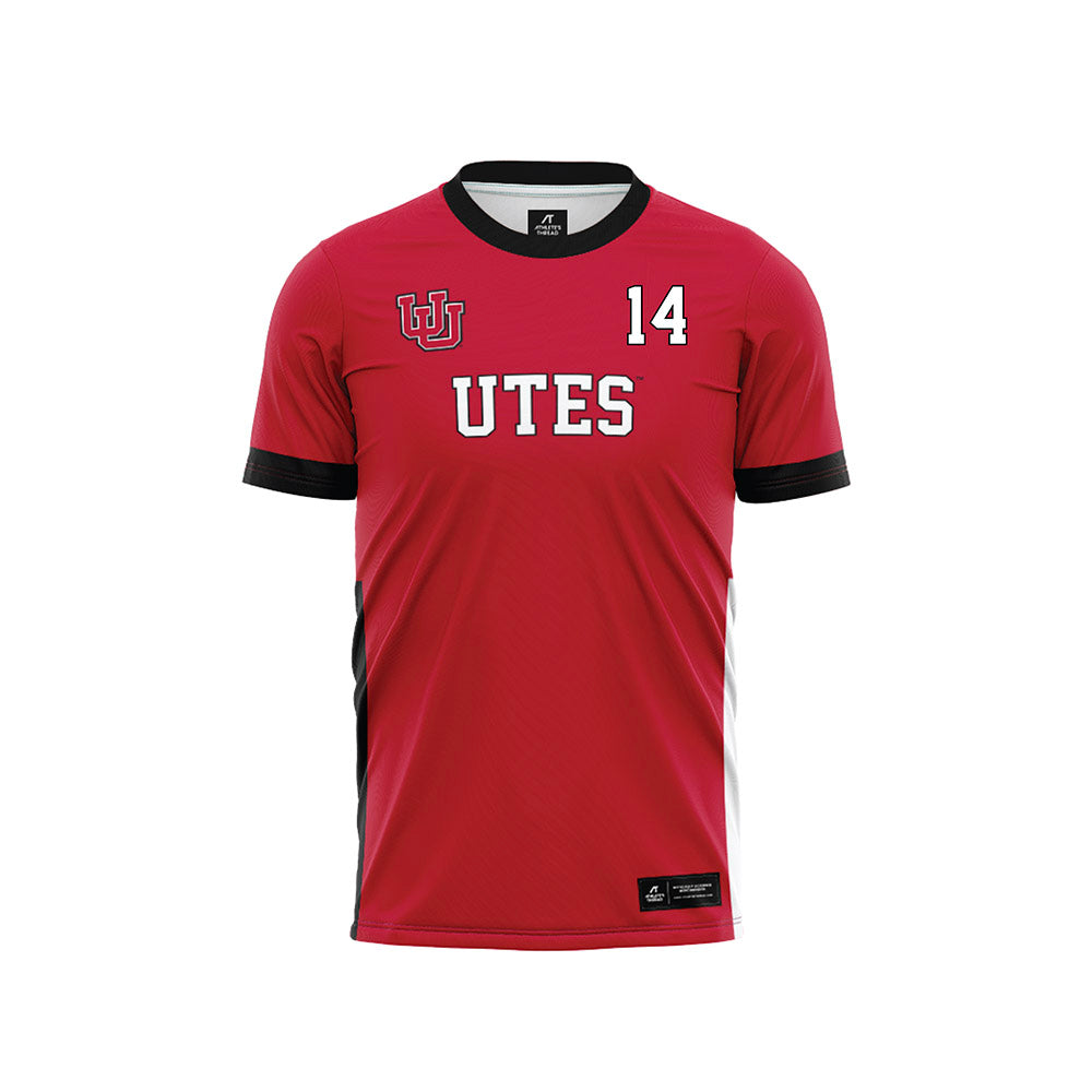 Utah - NCAA Women's Soccer : Julia Oka - Red Soccer Jersey-0