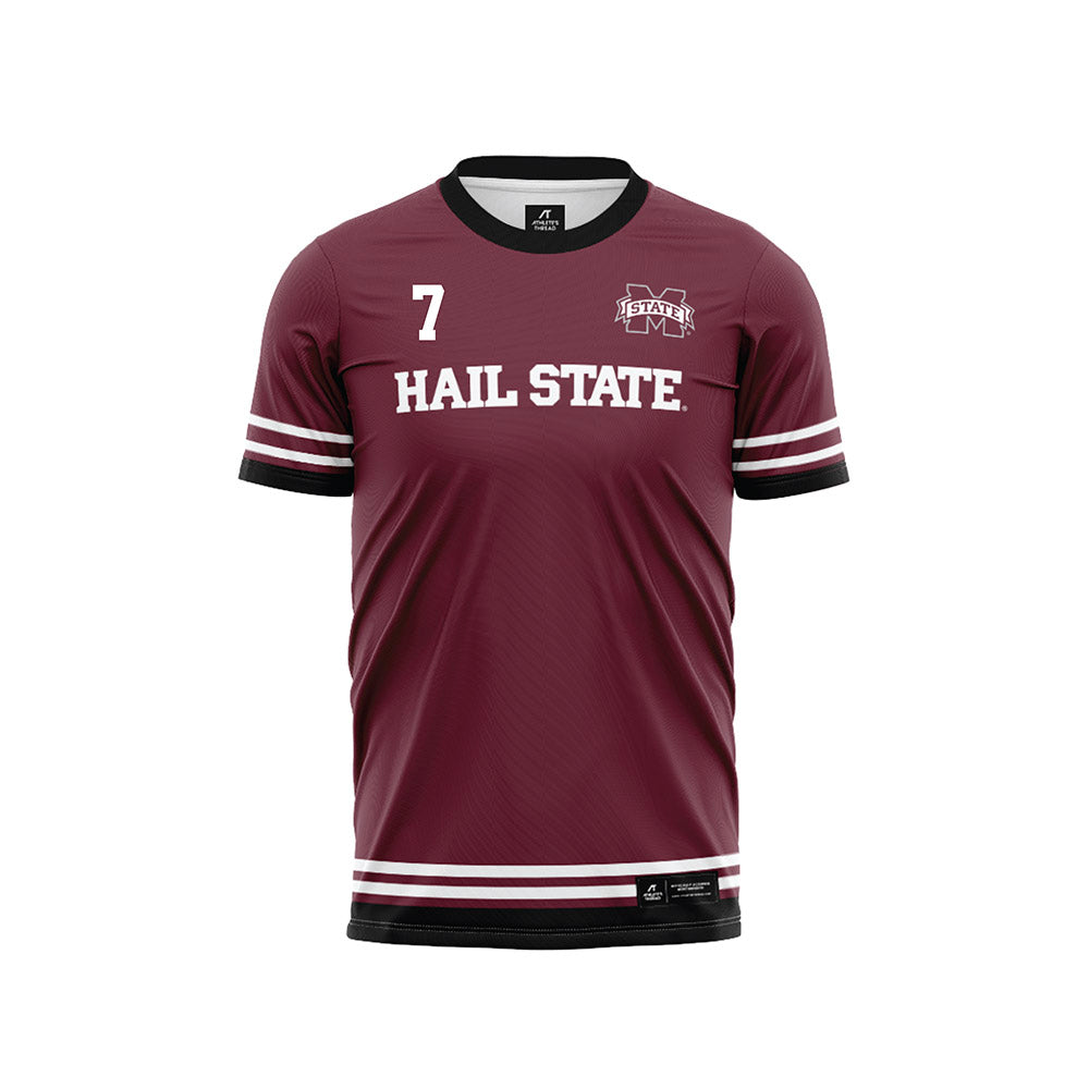 Mississippi State - NCAA Women's Soccer : Savannah Callaway - Maroon Soccer Jersey-0