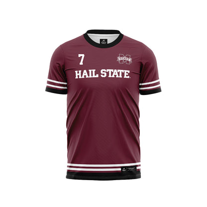 Mississippi State - NCAA Women's Soccer : Savannah Callaway - Maroon Soccer Jersey-0