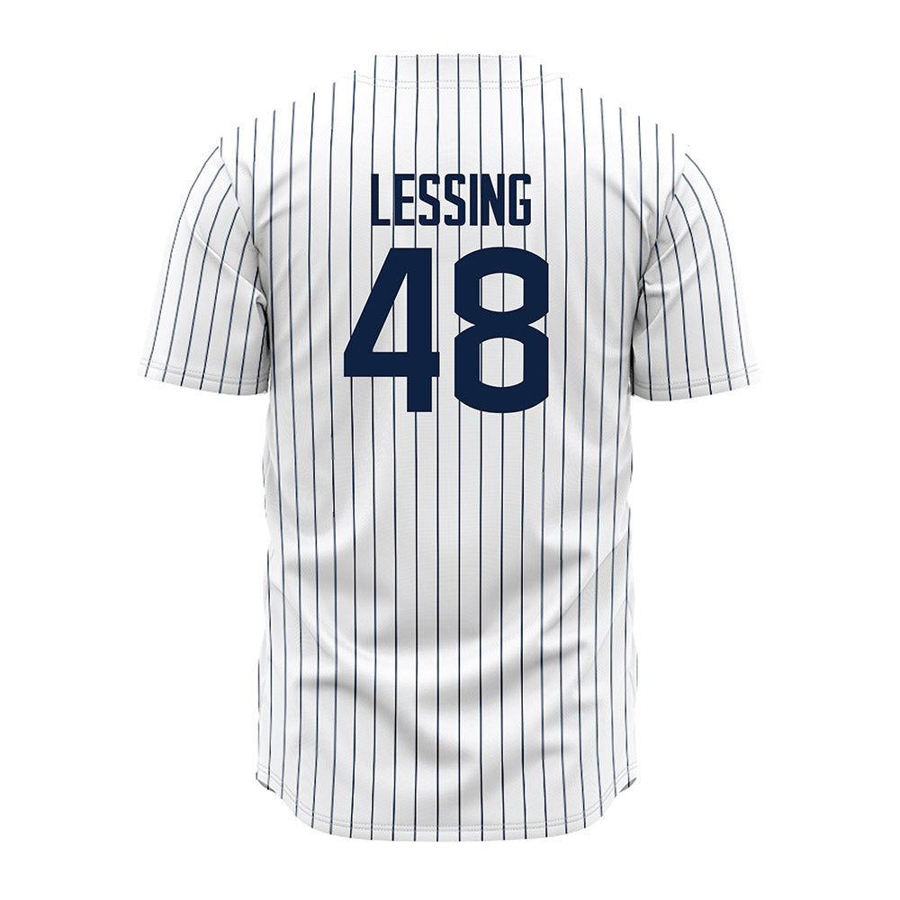 UConn - NCAA Baseball : Justin Lessing - White Jersey-1