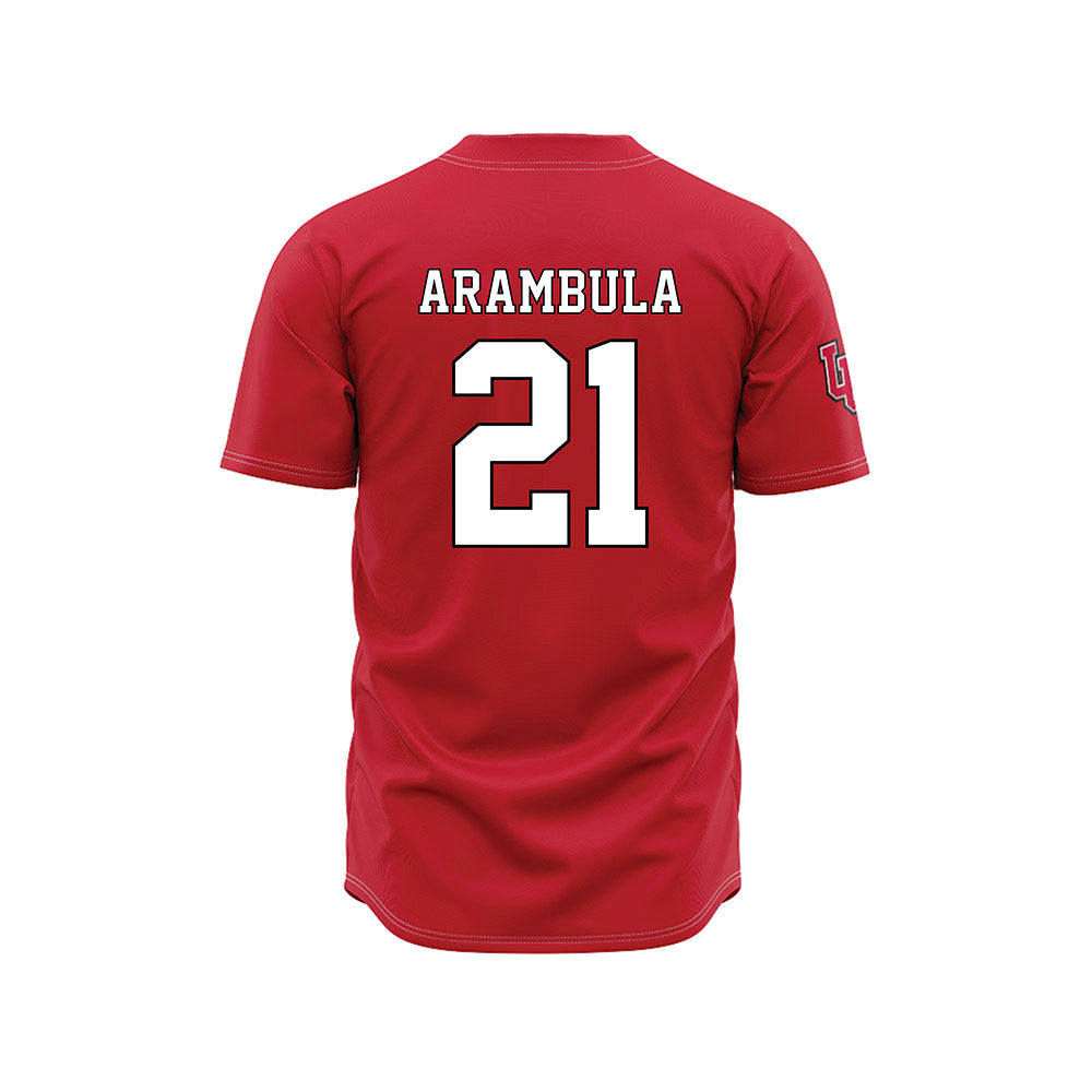 Utah - NCAA Baseball : Daniel Arambula - Red Jersey-1