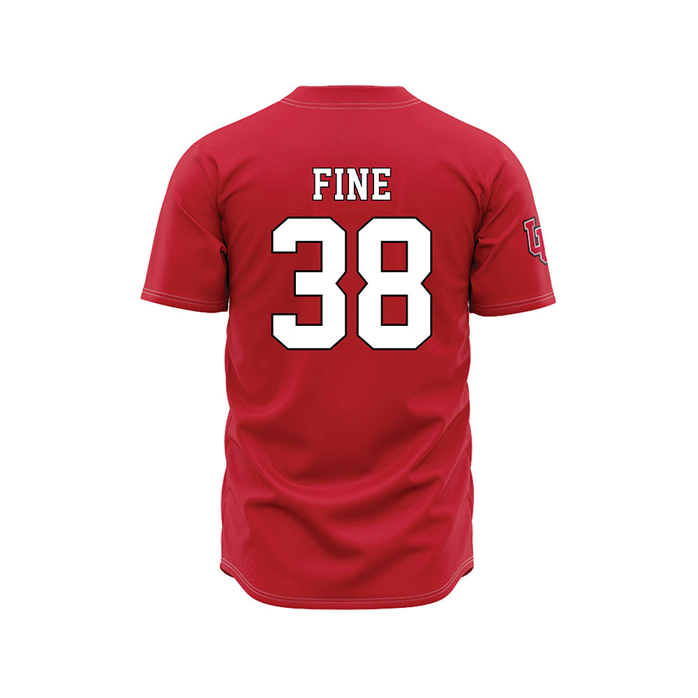 Utah - NCAA Baseball : Dillon Fine - Red Jersey-1