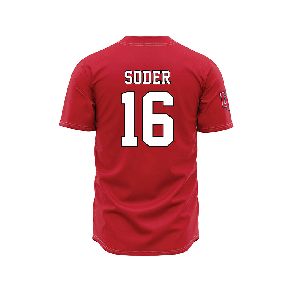 Utah - NCAA Baseball : Kaden Soder - Red Jersey-1