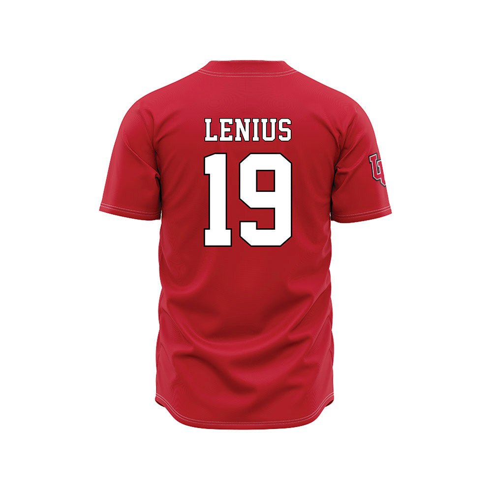 Utah - NCAA Baseball : Ian Lenius - Red Jersey-1