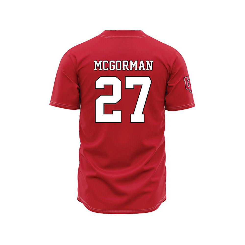 Utah - NCAA Baseball : Anson Mcgorman - Red Jersey-1