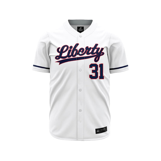 Liberty - NCAA Baseball : Kaleb Smith - White Jersey-0