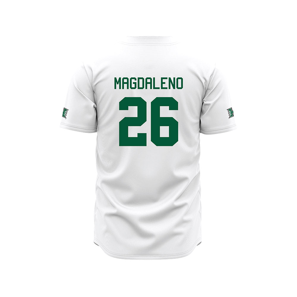 Hawaii - NCAA Baseball : Isaiah Magdaleno - White Jersey-1