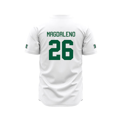 Hawaii - NCAA Baseball : Isaiah Magdaleno - White Jersey-1