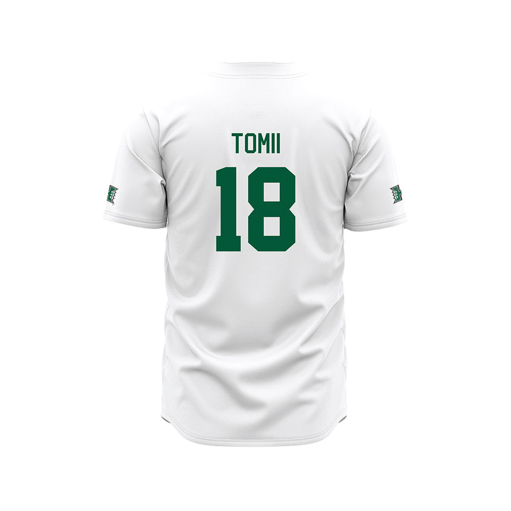 Hawaii - NCAA Baseball : Tsubasa Tomii - White Jersey-1