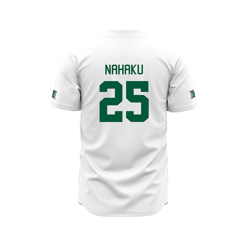 Hawaii - NCAA Baseball : Kamana Nahaku - White Jersey-1