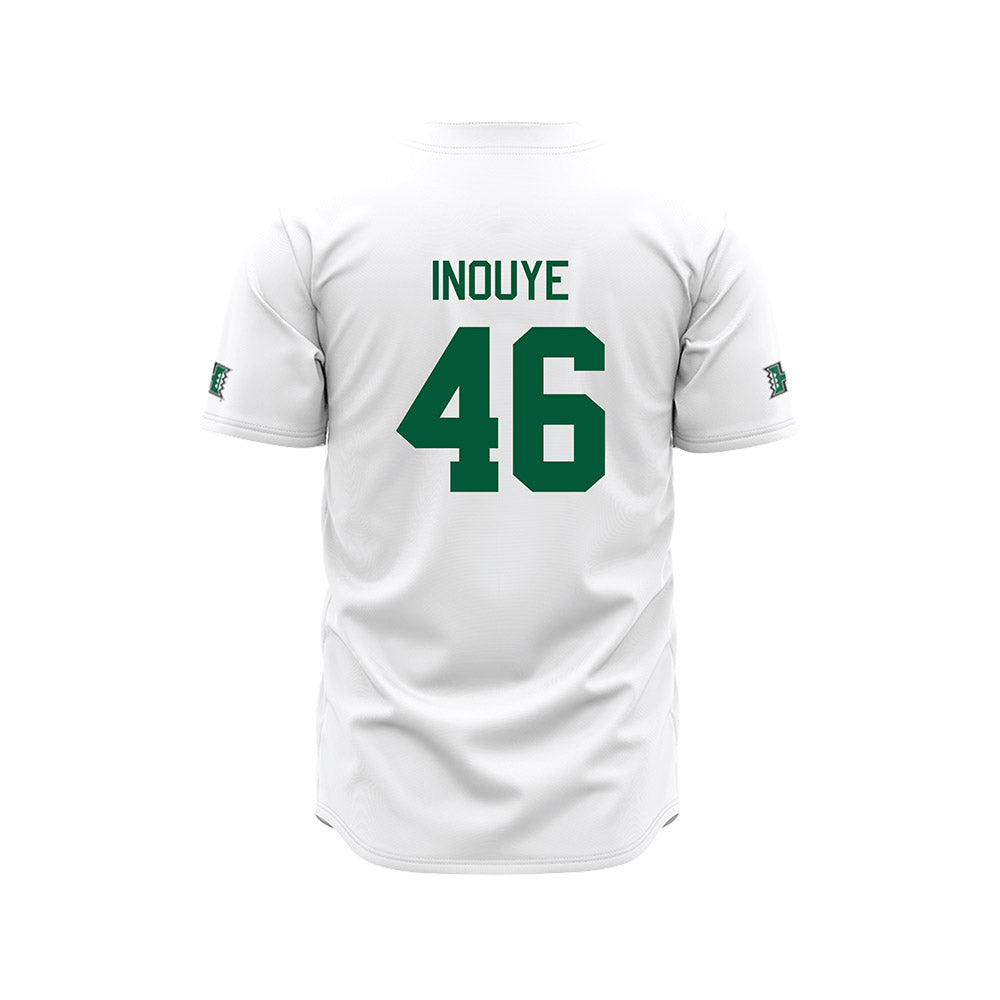Hawaii - NCAA Baseball : Ryan Inouye - White Jersey-1