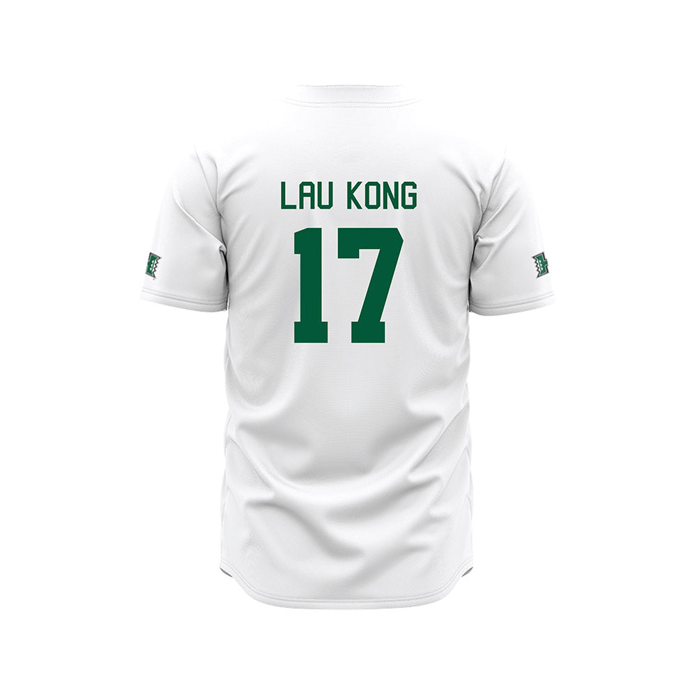Hawaii - NCAA Baseball : Mana Lau Kong - White Jersey-1